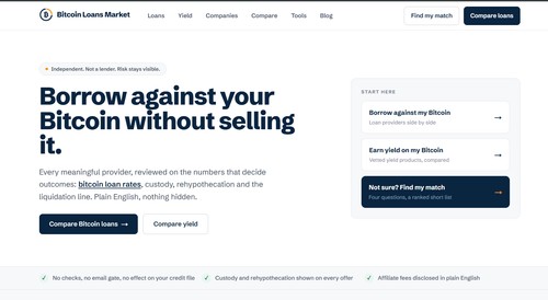 Bitcoin Loans Market screenshot