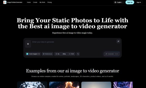image to video generator screenshot