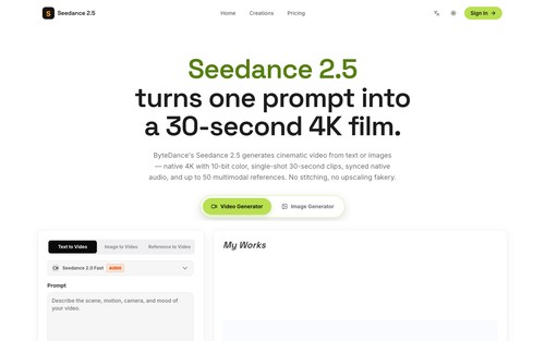 Seedance 2.5 screenshot