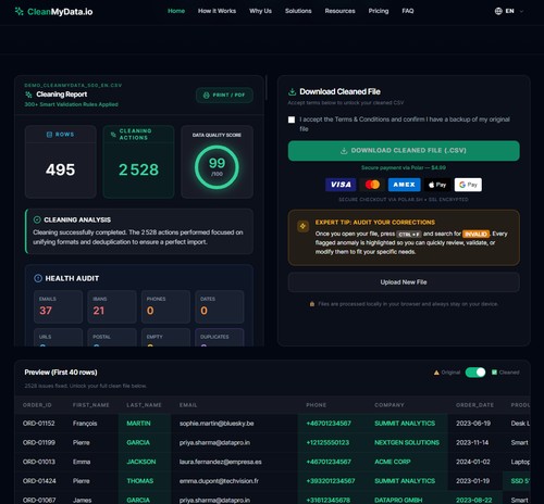 Cleanmydata.io