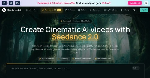 Seedance 2.0 screenshot