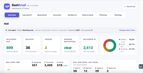 bashemail screenshot