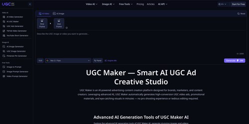 UGC Maker AI product overview.
