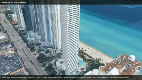 Interactive 3D property approach and orbit preview
