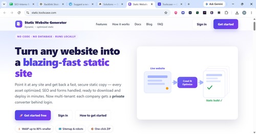 Toolscase Static Site Converter