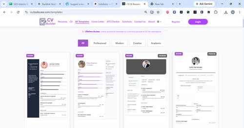Toolscase CV Builder