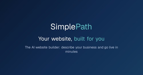 SimplePath: describe your business in plain English and get a finished, hosted website