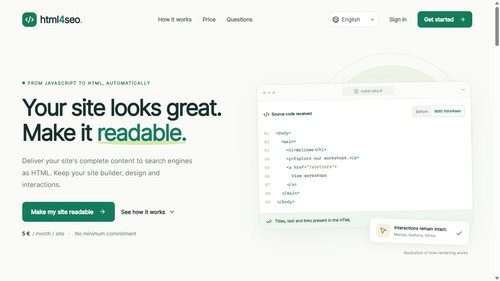 HTML4SEO screenshot