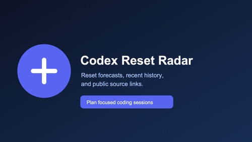 Codex Reset Radar screenshot