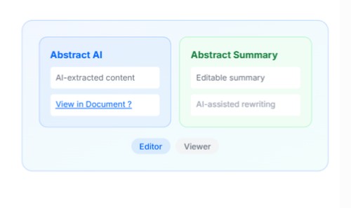Review AI-extracted lease data alongside an editable, AI-assisted summary panel, with clickable links back to the source PDF for verification.
