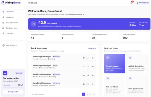 Hiring Genie screenshot