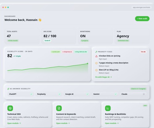 SEO Roger screenshot