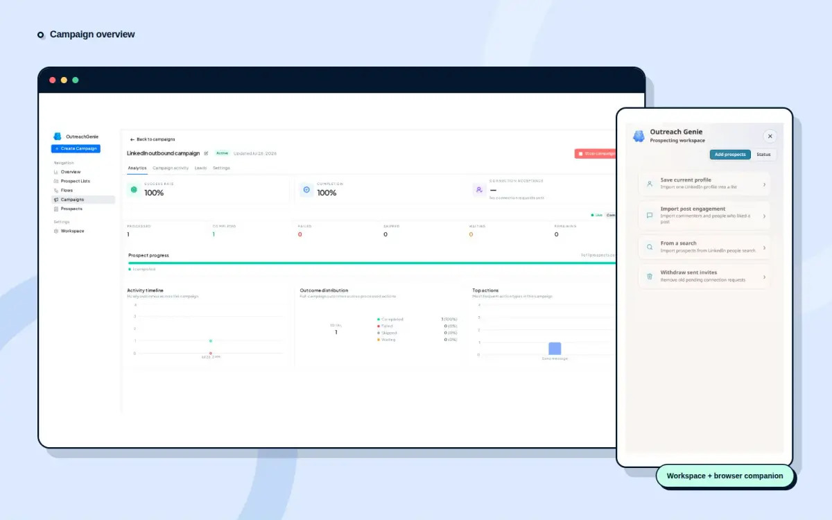 OutreachGenie screenshot