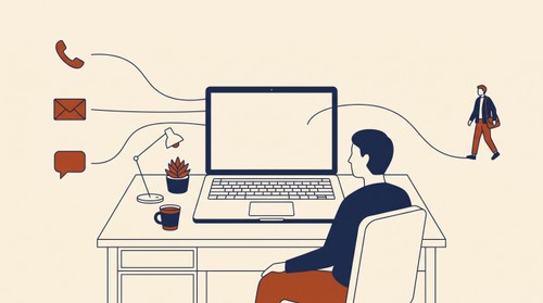 Every request lands in one queue, the right interpreter goes out.