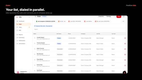 Call several prospects in parallel and connect with the first person who answers.