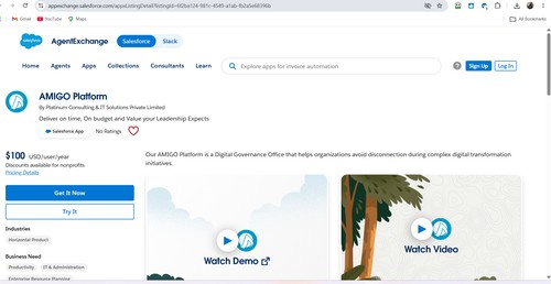 AMIGO Platform screenshot
