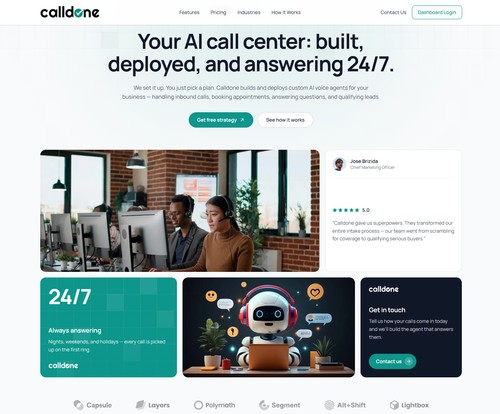 AI-powered call center for 24/7 business communication.