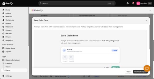 Claimify streamlines Shopify returns, exchanges, refunds, and warranty claims with organized workflows that help merchants collect details, validate r