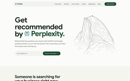 Metrela home page