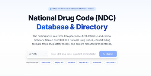 NDC Database screenshot