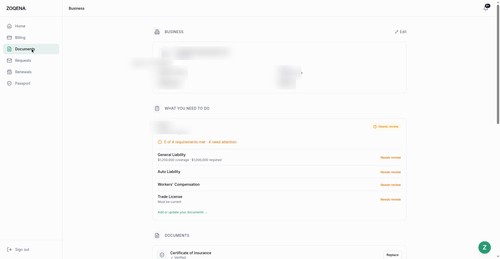 COI Tracking Software – Compliance Dashboard