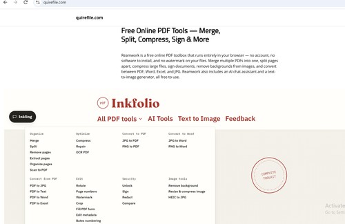 Inkfolio screenshot
