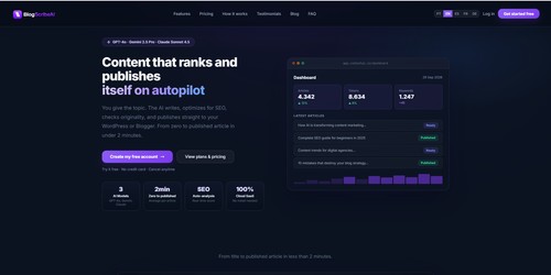 BlogScribeAI screenshot