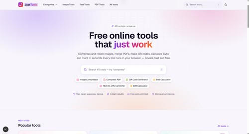 JustTools screenshot