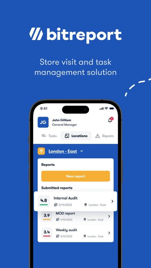 Access store visit reports and audit results from your phone.