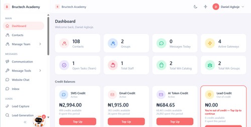 Get a clear overview of your leads, contacts, sales activities, and business performance from one centralized dashboard.