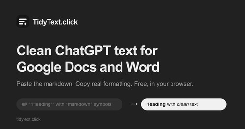 TidyText screenshot
