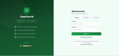 CareCore Hospital Management screenshot