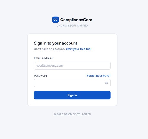 Compliancecore screenshot