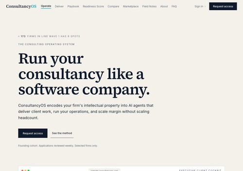 ConsultancyOS: the operating system for modern consultancies.