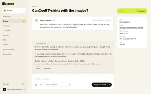 Helpeen screenshot