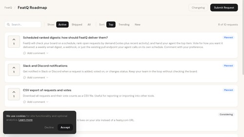 FeatQ screenshot
