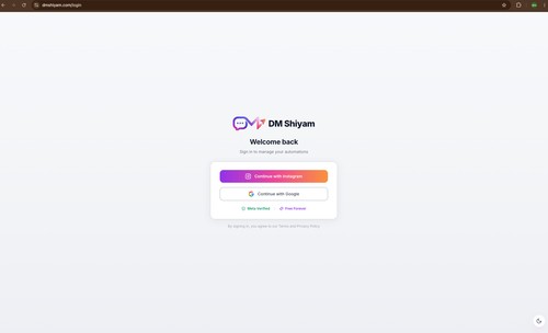 Login page