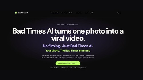 Bad Times AI Video Generator screenshot