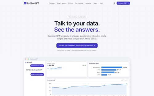 DashboardGPT screenshot
