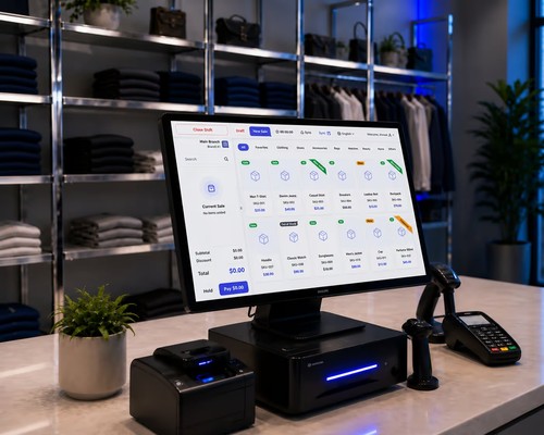 Simple Arabic/English cashier screen