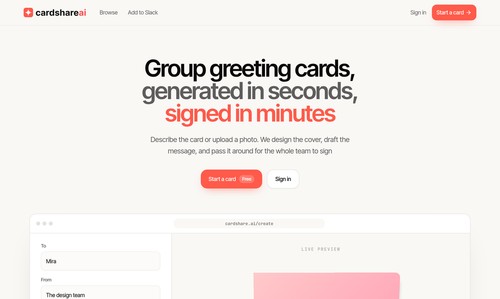 CardShare.ai screenshot